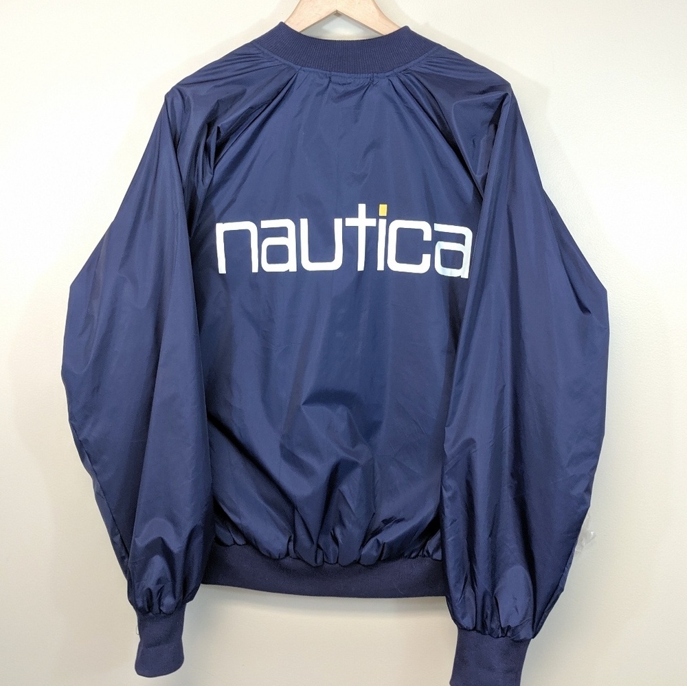 🔥Vintage 90's Nautica Spellout Windbreaker - Picture 2 of 7